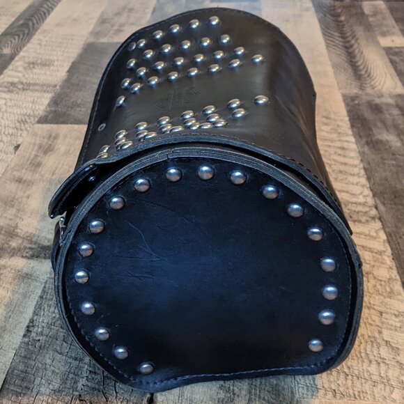 Harley Davidson Heritage Softail Leather Touring Bag Black Saddlebag - Picture 7 of 14